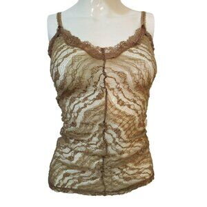 Subtle Luxury Lila Multiway Multipurpose Stretch Lace Cami Tan Womens XSmall NWT